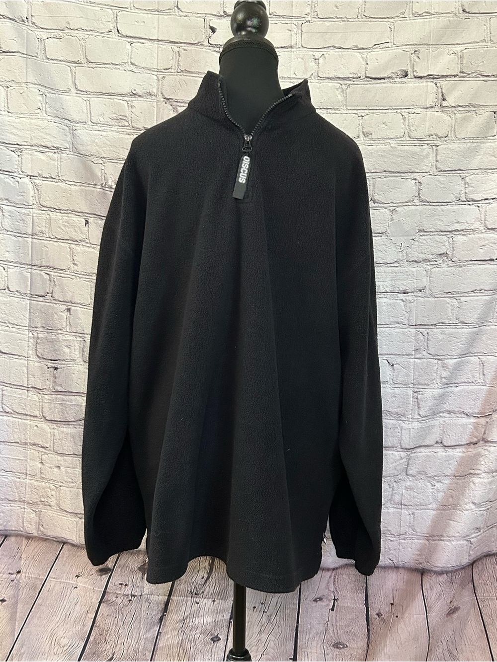 Men’s Black Half-Zip Fleece Pullover - Casual Layering
